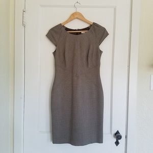 Calvin Klein tweed cap sleeve sheath dress